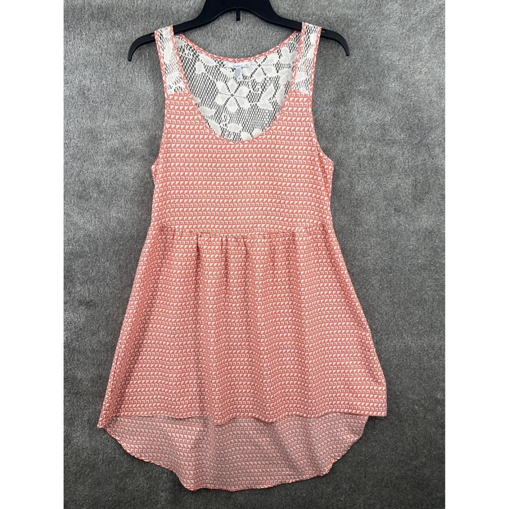 O'Neill Coastal Lace‎ Back High-Low Beach Dress Size M Coral Sleeveless Summer
